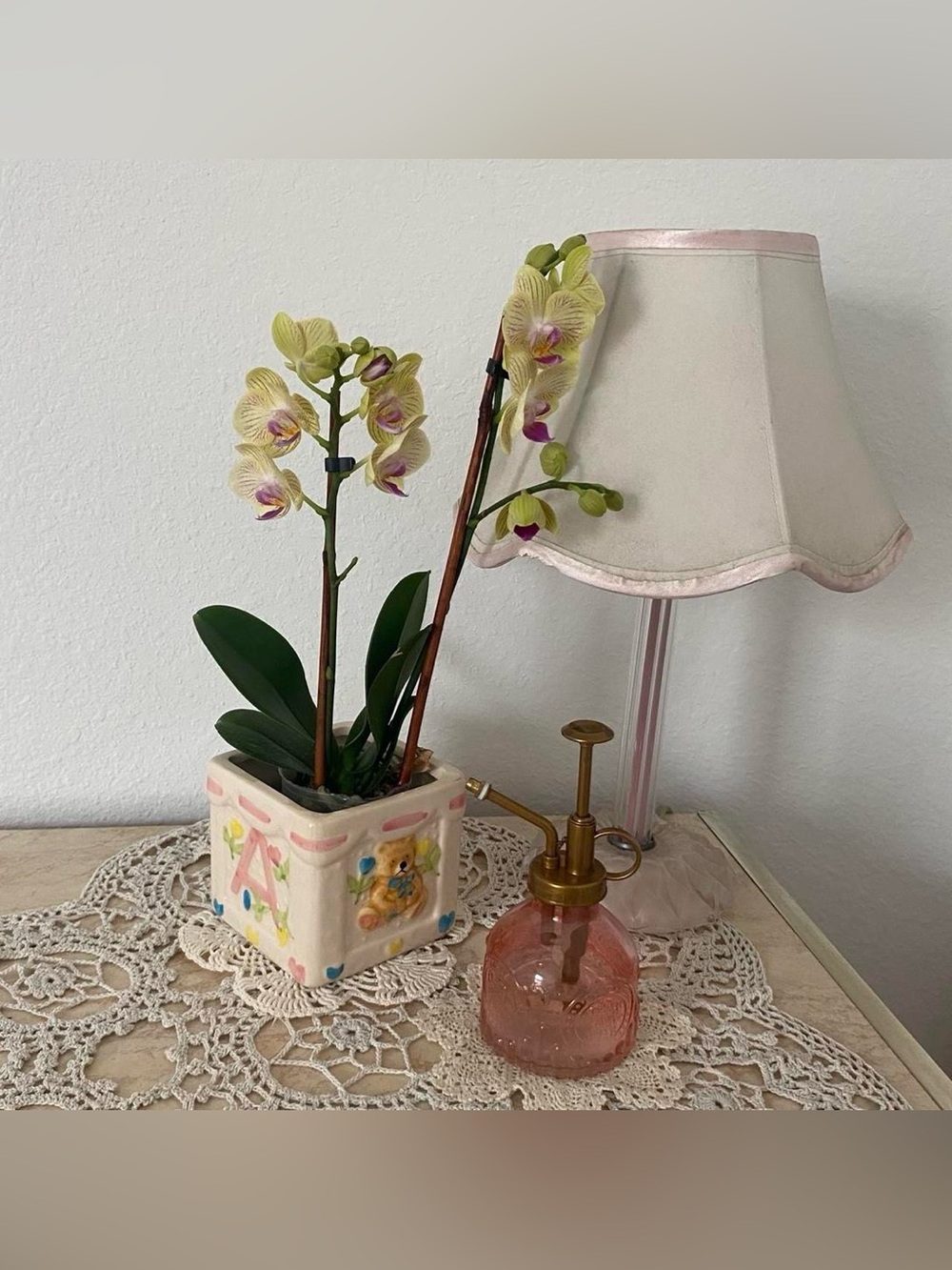 Decorative Ceramic Baby Block Planter Catch All Dish